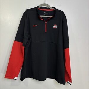 Nike Ohio State Buckeyes On Field 1/4 Zip Dri-Fit Long Sleeve Size XL EUC